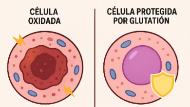Célula Oxidada vs Célula Protegida por Glutatión